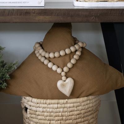 Wooden Heart Large Prayer Beads
