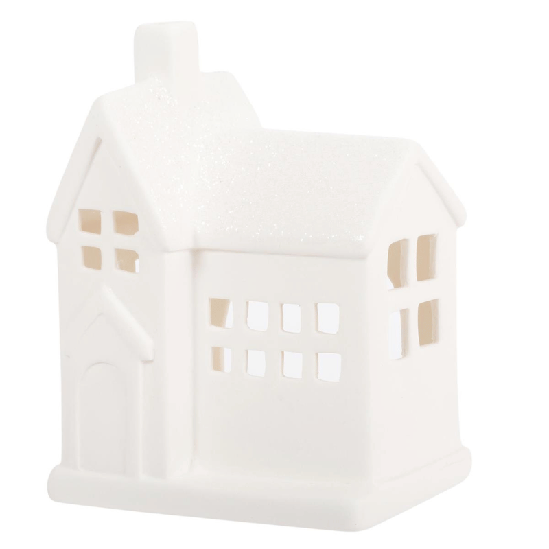 Large White Porcelain Tealight House WYRTH