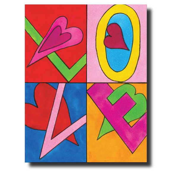Graphic Love Greeting Card