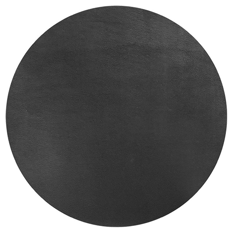 Studio Leather Black Round Placemat WYRTH