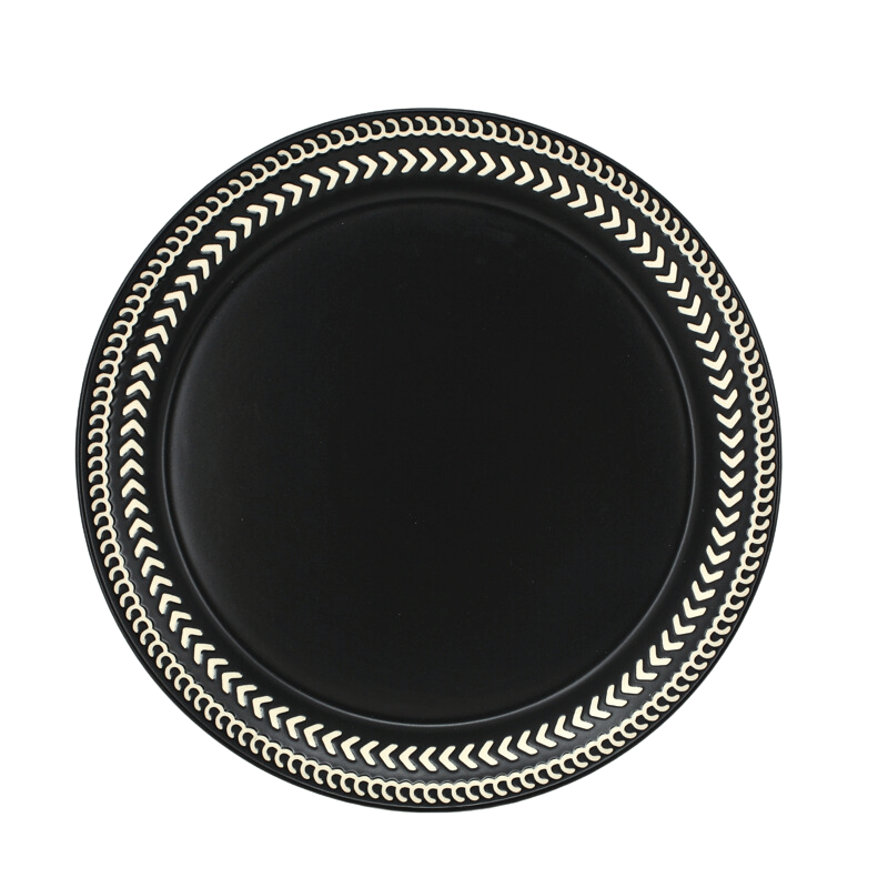 Black Batik Dinner Plate