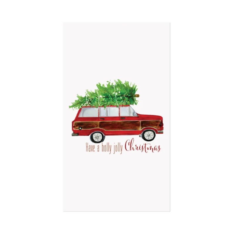 16-Piece Have A Holly Jolly Christmas Printed Guest Napkin