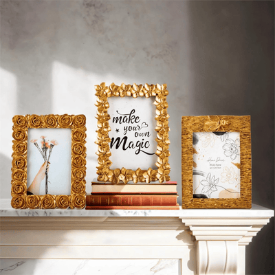 4"x6" Gold Rose Frame