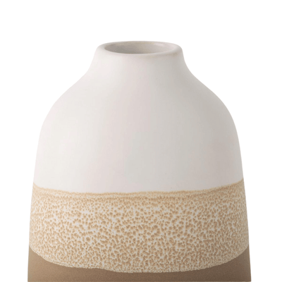 Landis Brown & White Reactive Glaze Vase