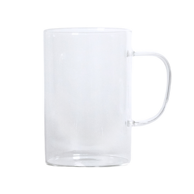 Straight Glass Coffee Mugs - Set of 4