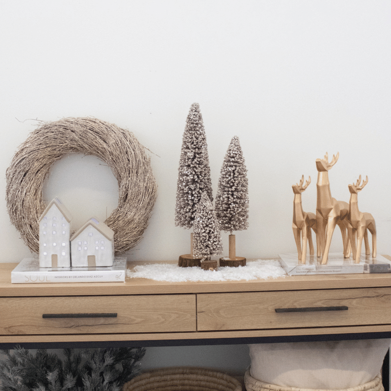 Small Champagne Shimmer Cone Tree