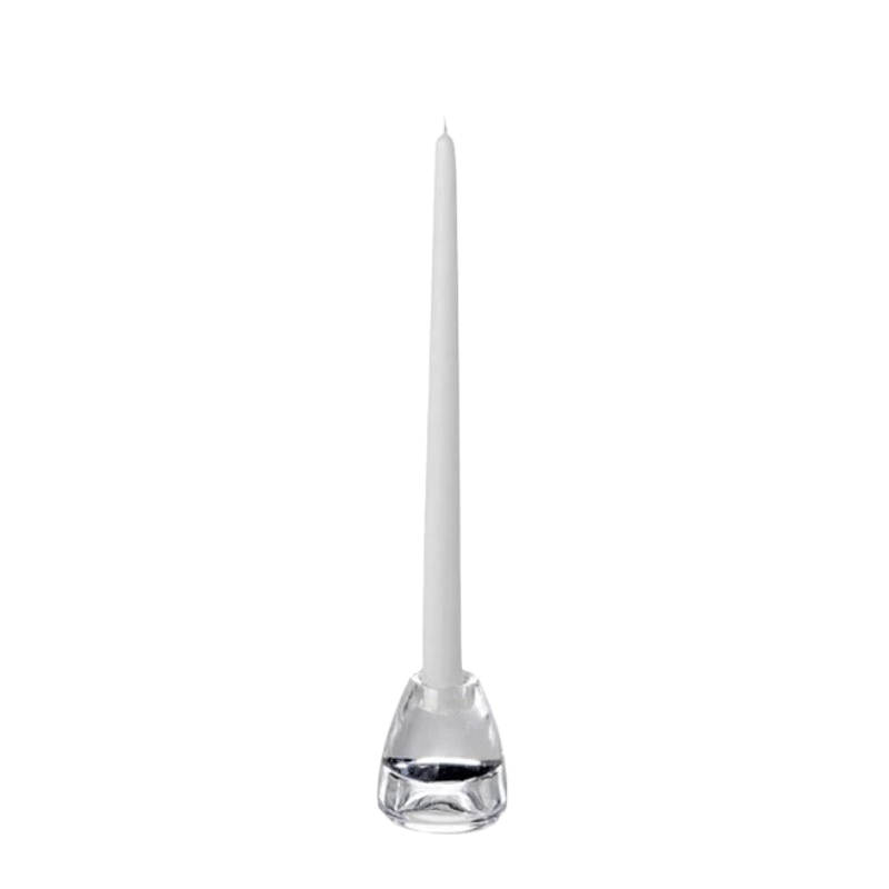 12" Taper Candle, White