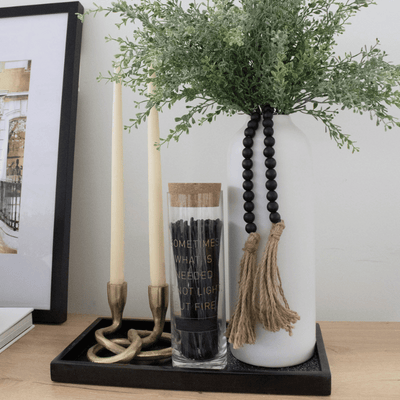 Apothecary Fireplace Matches, Black