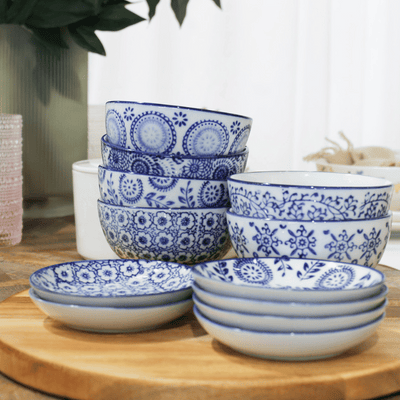 Cross Blue & White Rice Bowl