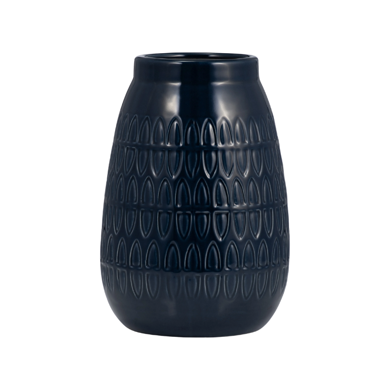 Navy Milt Vase