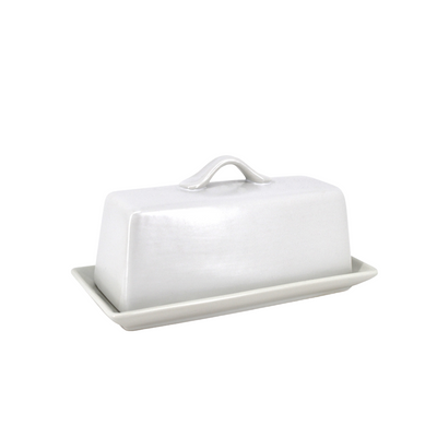 Park West White Butter Dish