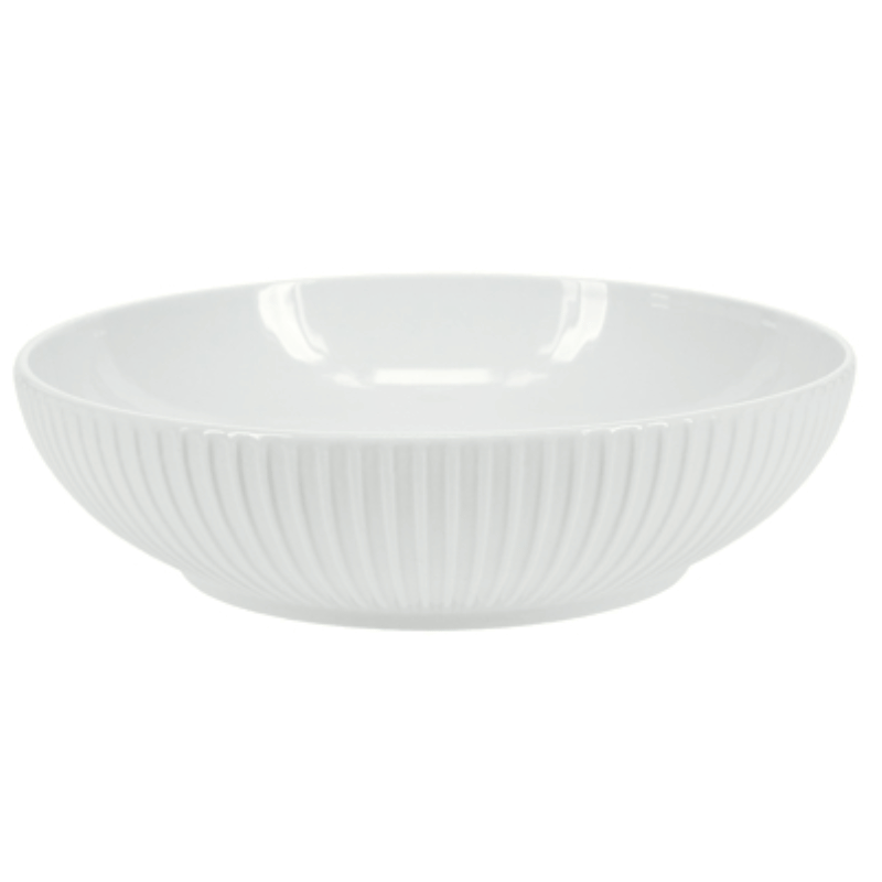 Line Textured Shallow Bowl