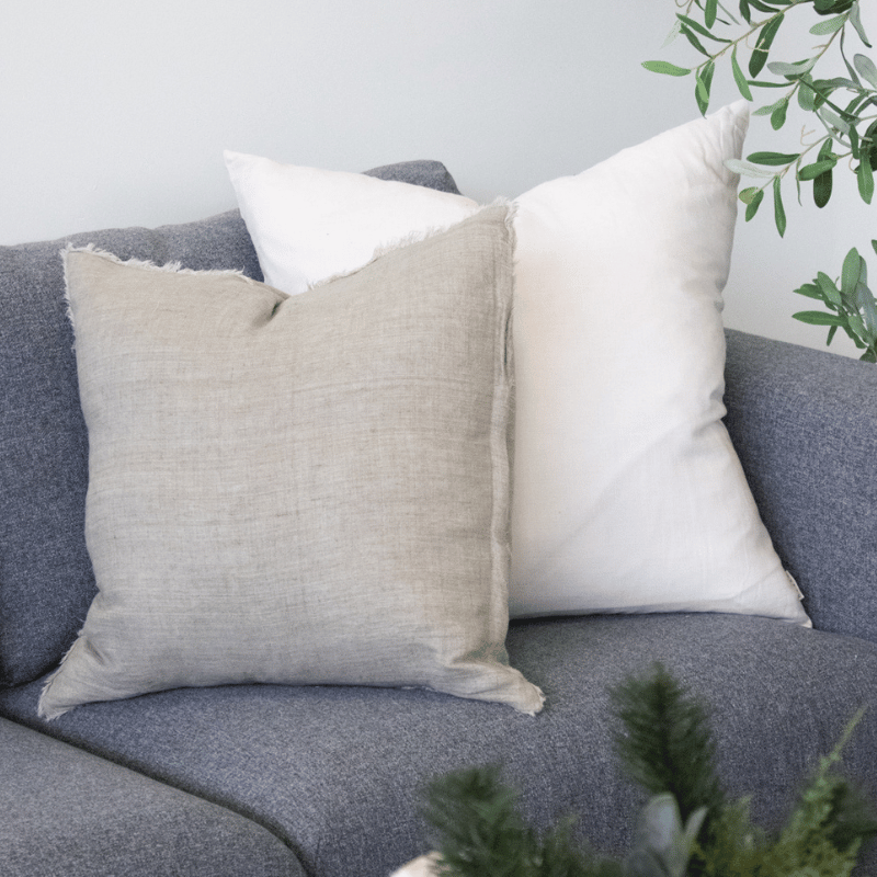 Ivory Lori Cotton/Linen Pillow