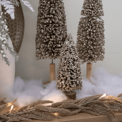 Small Champagne Shimmer Cone Tree