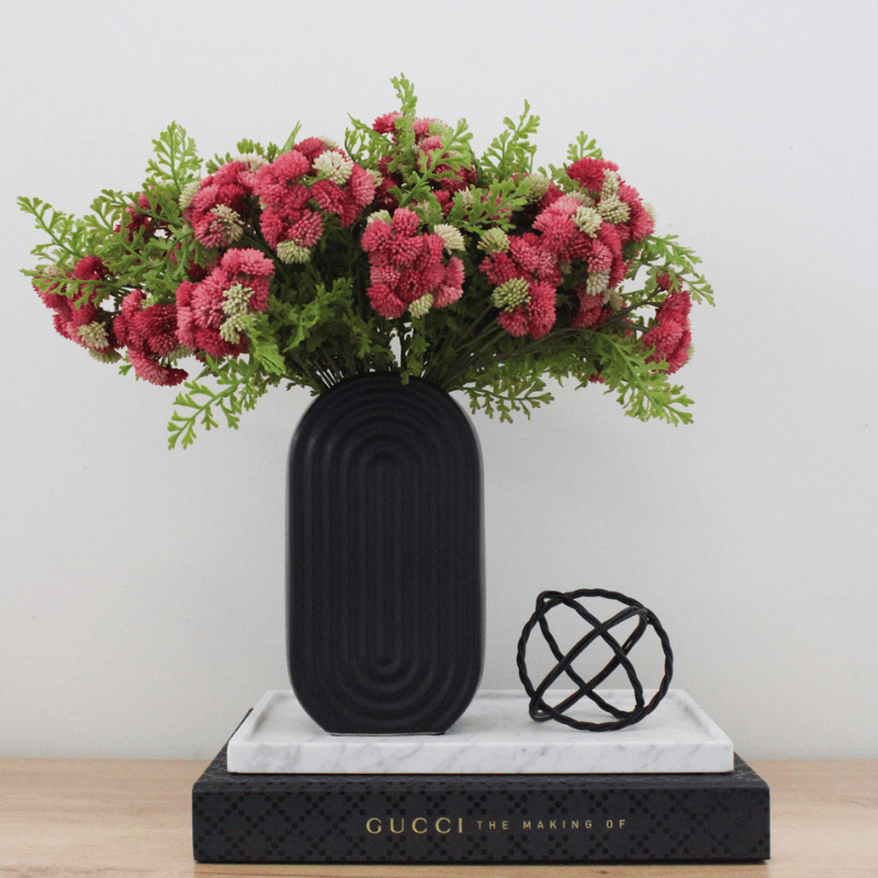 Black Harlow Oval Vase