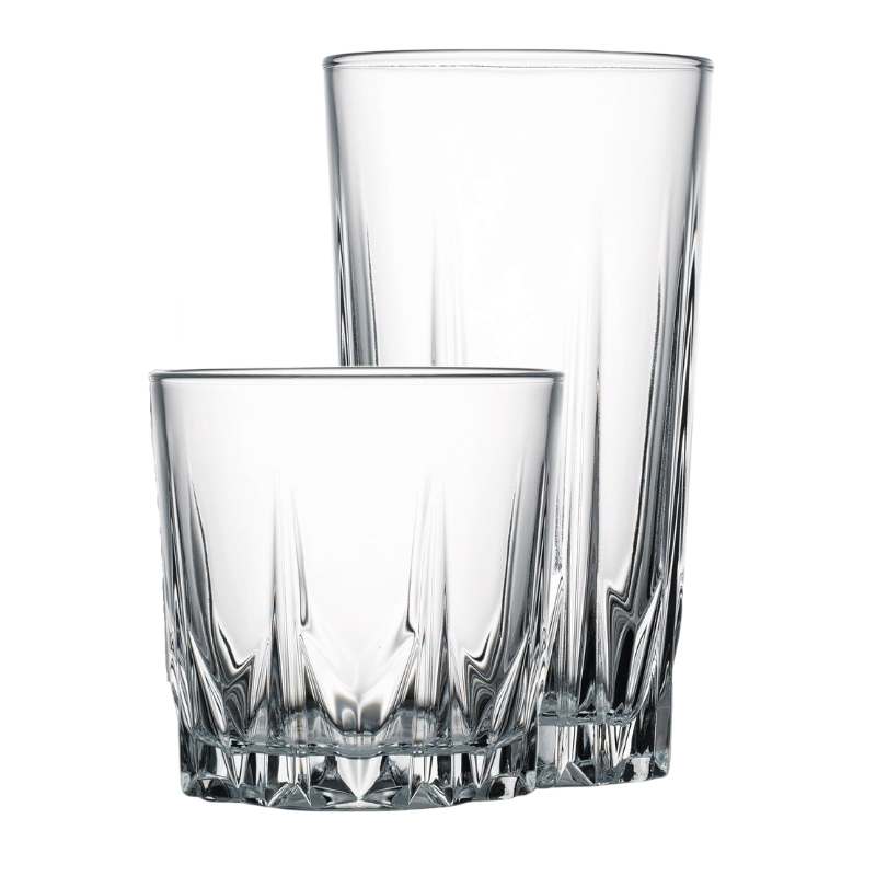 Diamante Drinking Glasses - Set of 16