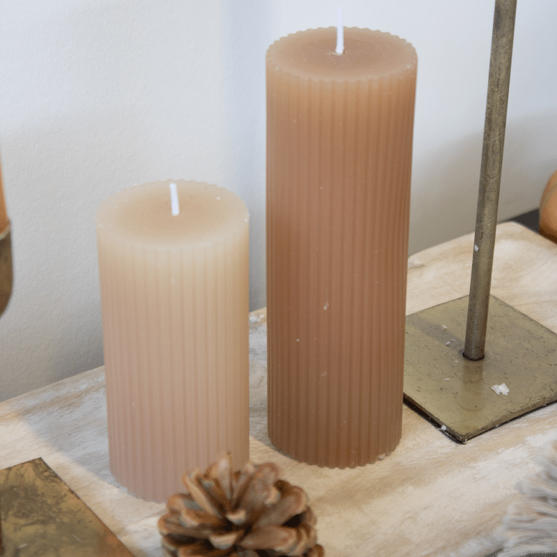 Ridged Pillar Candle