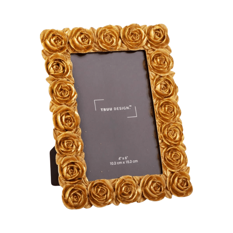 4"x6" Gold Rose Frame
