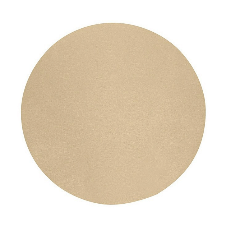 Studio Leather Champagne Round Placemat