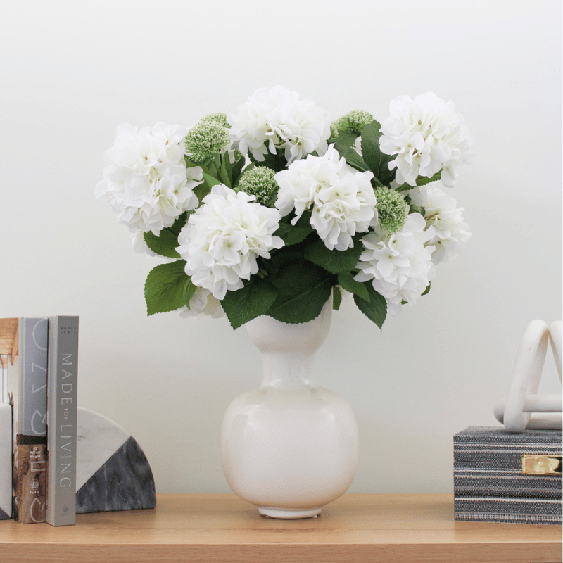 White Hydrangea Bush