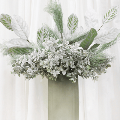 Silver & Green Leaves