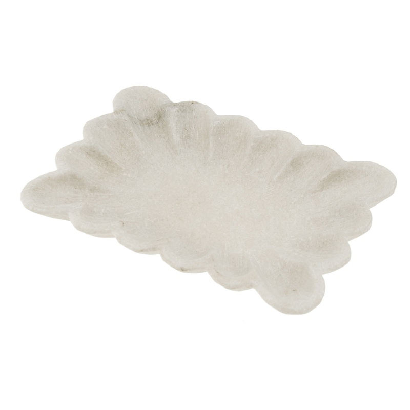 Scalloped Marble Dish