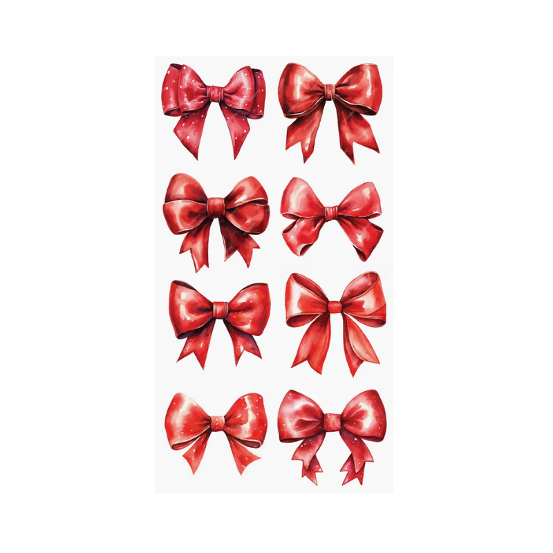 16-Piece Holiday Bow Printed Guest Napkin