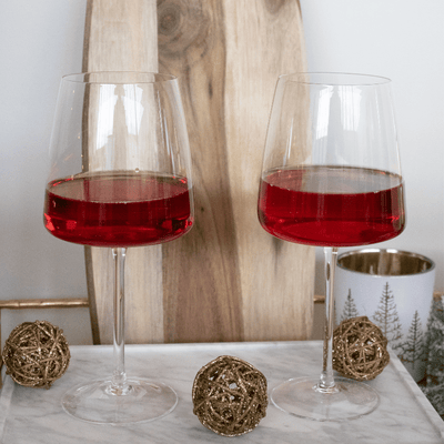 Black Series Red Wine Glasses - Set of 4