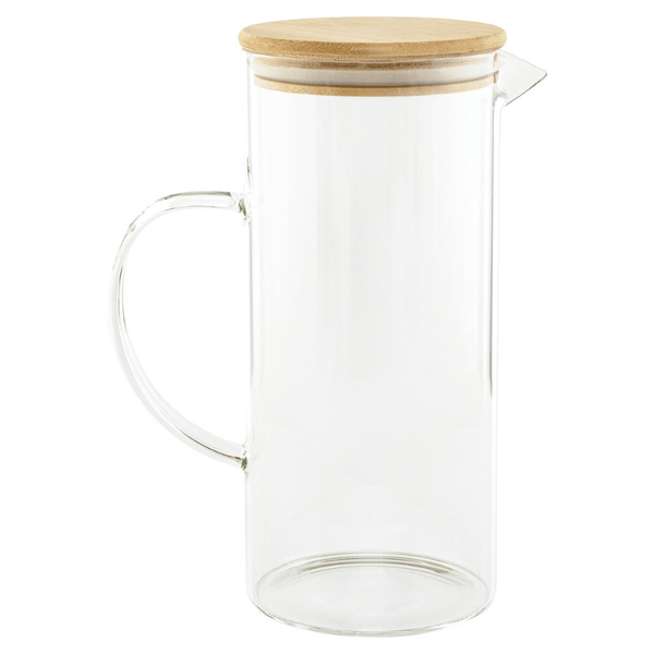 Bamboo Lid Glass Pitcher – Wyrth Home