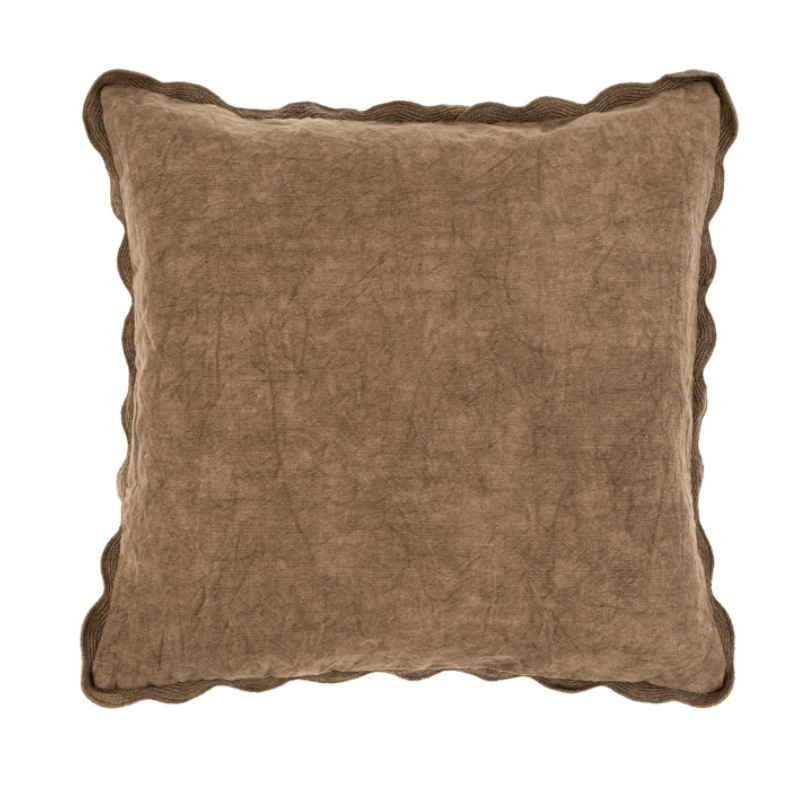 Mink Scalloped Edge Pillow