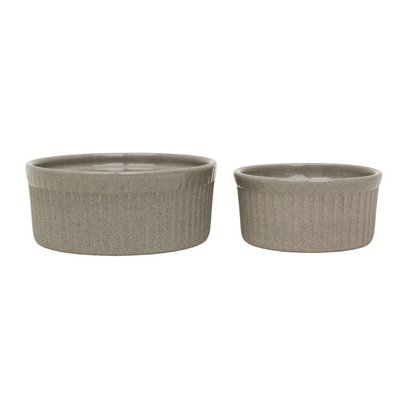 Large Taupe Artisan Ramekin