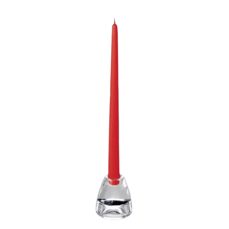 12" Taper Candle, Ruby Red