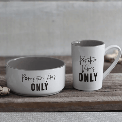 Positive | Pawsitive Vibes Only Pet Bowl and Mug Set