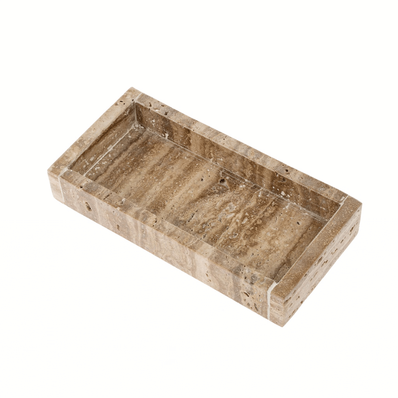 Small Rectangular Travertine Tray