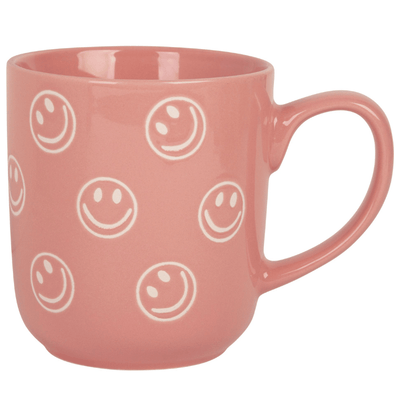 Pink Smiley Face Mug