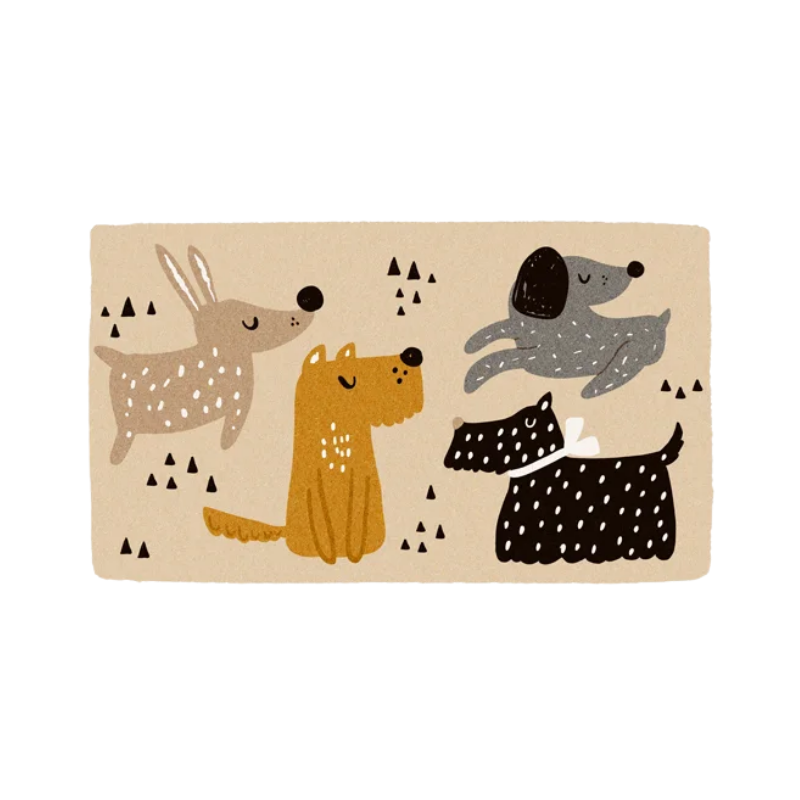 Dog Print Door Mat