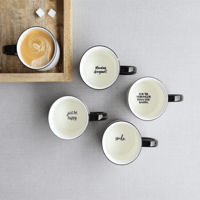 Be Happy Message Bottom Mug