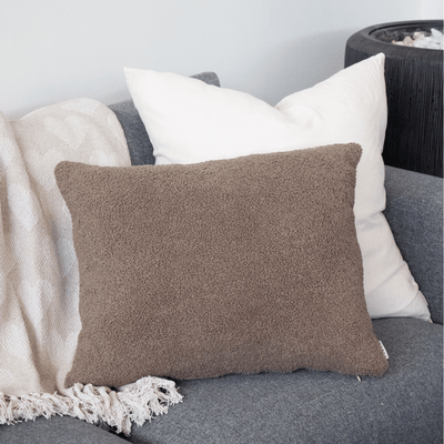 Café Brown Teddy Fur Pillow