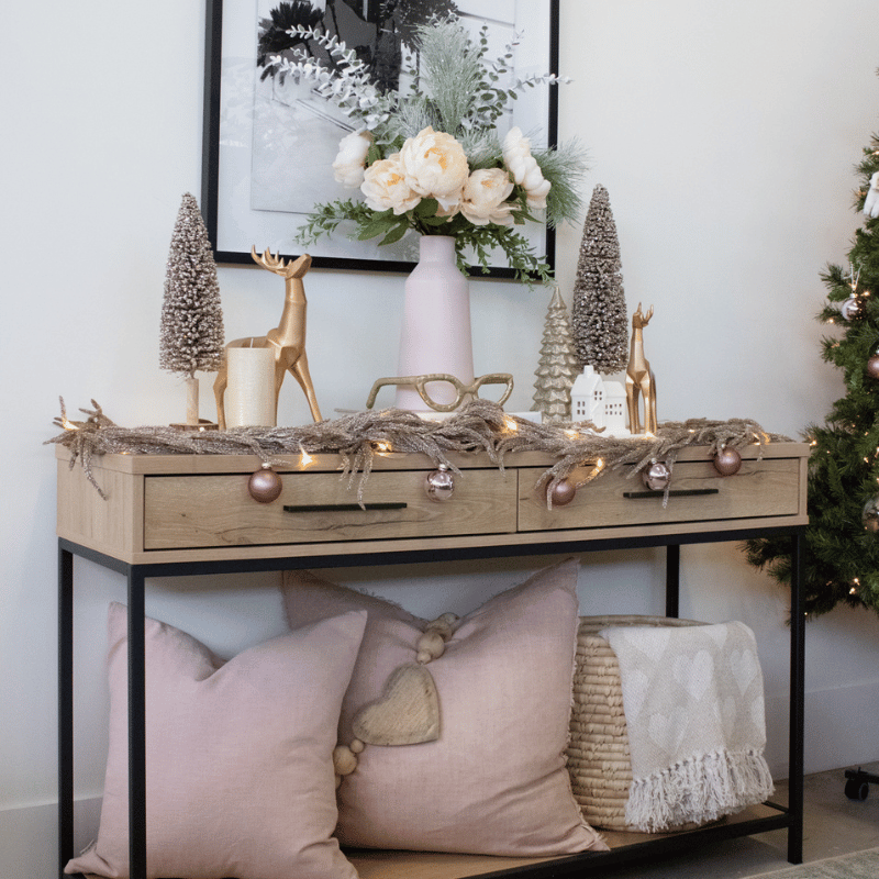 Frosted LED Gold Holiday Garland