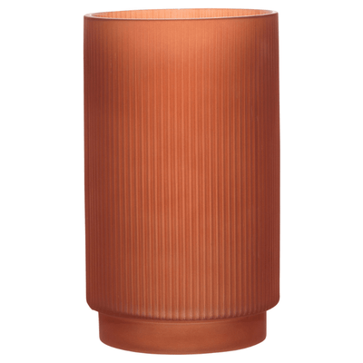 Rust Scottie Ribbed Vase