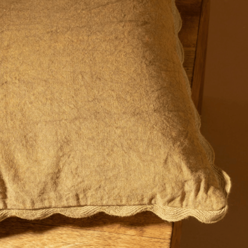 Bronze Scalloped Edge Pillow
