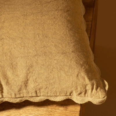 Bronze Scalloped Edge Pillow