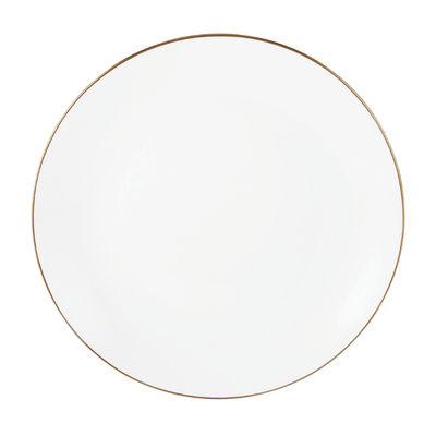 Gold Rim Coupe Dinner Plate