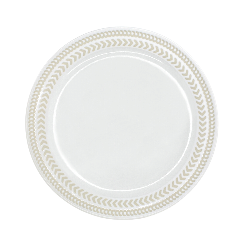 White Batik Dinner Plate