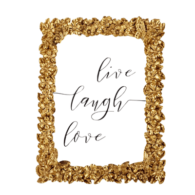 4"x6" Gold Butterfly Photo Frame