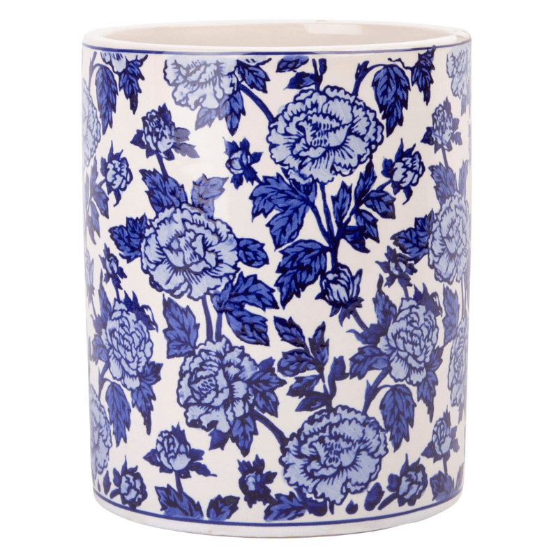 Blue & White Utensil Crock