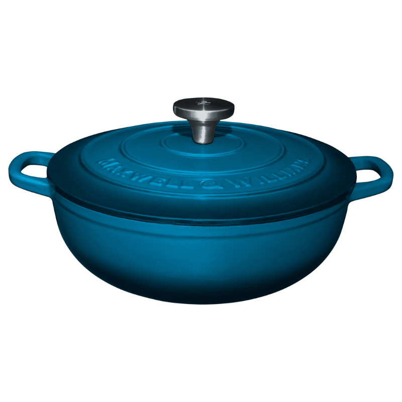 Blue Cast Iron Casserole Pot