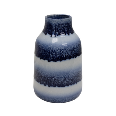 Blue Striped Fisher Vase