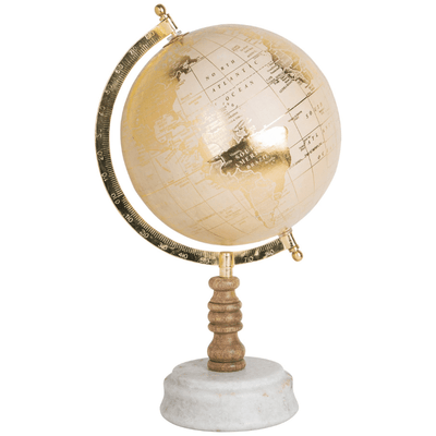 Wood & Marble Globe