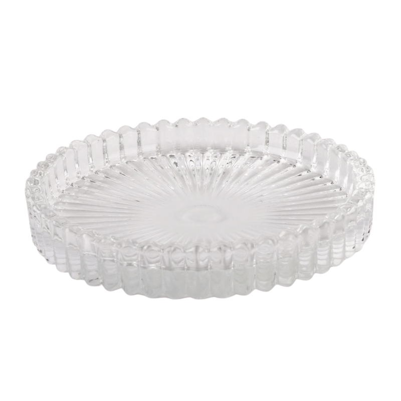Solene Clear Glass Candle Plate